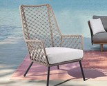 Armen Living LCMPCHTRU Marco Indoor Outdoor Steel Lounge Chair with Truf... - $723.99