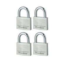 Master Lock 9140EURQNOP 40mm Aluminium Padlocks Four Pack Keyed Alike  - $50.00