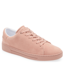 Ted Baker London Aryas Sneaker Leather Tennis Shoe, Size 9.5, Dusty Pink, NWT - £102.68 GBP