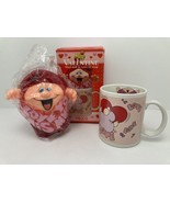 Vintage 80’s Valentine Mug &amp; Vinyl Doll Enesco - I Love You This Much - $19.75