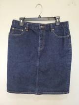 RALPH LAUREN Jeans Co Womens 12 Knee Length Denim Skirt Dark Wash  LRL - $28.45