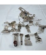 Vintage Greist set 12 sewing machine foot attachment hemmer edge guide r... - $1,281.52 MXN