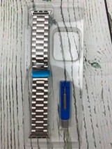 Watch Band 38mm 40mm Silver Stainless Steel Metal Wristwatch Band - £15.95 GBP