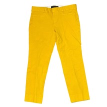 Banana Republic Sloan Fit Yellow Crop Pants Petite Low-Rise Stretch Wome... - $19.79