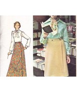 Butterick 3884 Front Wrap Skirt Knee or Full Length Waist 32 Uncut - $12.30 CAD
