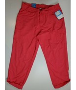Columbia Amberley Stream Women&#39;s Size Medium Cargo Roll Up Pants Pink NWT - $28.50