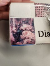 Flower Diamond Painting Kit, Crystal Drills, Pink Floral Rhinestone - £13.51 GBP