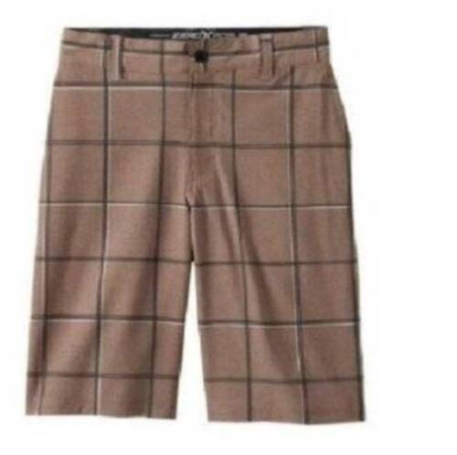 Boys Shorts Zeroxposur Skate Brown UV 50 Adjustable Waist Magnum Performance- 14