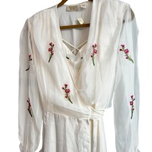 Vintage Victoria&#39;s Secret Peignoir 1980s Embroidered Nightgown &amp; Robe Se... - $120.00