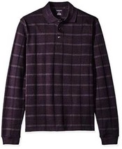Mens Polo Van Heusen Purple Long Sleeve Windowpane Classic Fit Shirt $54-size S - £19.55 GBP