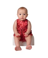 Cat &amp; Jack Pink &amp; Red Satin Sleeveless Dress Size 0-3M - $14.85