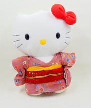 Hello Kitty Plush Sanrio Stuffed Animal Pink Kimono Geisha 8 Inch - £15.45 GBP