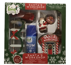 Fairy Garden Kit Santas Workshop Series Christmas Craft Santa Snow in Can New - £14.13 GBP