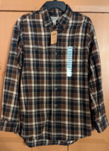 Duluth Trading Free Swingin Flannel Button Down Shirt Mens Sz S Tartan P... - $24.18