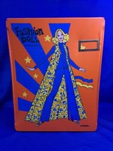 Vintage Orange Fashion Doll Wardrobe Travel Trunk From Miser - $609.71 MXN