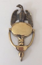 Vintage Brass Eagle Shield Door Knocker Made In England 8 Inches High - £16.49 GBP