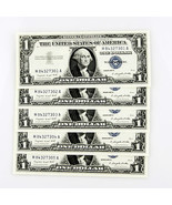 1957 A SILVER CERTIFICATE CONSECUTIVE 5 BILLS H84327301A-H84327305A - $178.16 CAD