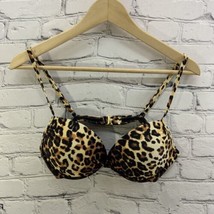 Cyn &amp; Luca Bikini Top Womens Large Cheetah Animal Print - $9.89