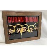 RETRO Duran Duran Picture Mirror Glass Wood Frame 80s Rock Carnival Fair... - $99.00