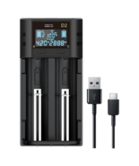 2 Bay Battery Charger for 18650, AA, AAA, 10400, 14500, 14650 with LCD D... - $346.51 MXN