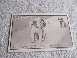 True Love never did run so smooth 1910 Dog pet Humor Postcard Posted - £27.23 GBP