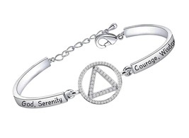 Serenity Prayer AA Recovery Bracelet Serenity Courage - £40.25 GBP