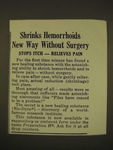 1966 Preparation H Ointment Ad - Shrinks Hemorrhoids new ways without surgery - £14.78 GBP