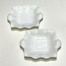 2 Shelley England Dainty White Square Bone China Pin Trinket Nut Dishes - $28.71