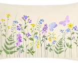 Farmhouse Pillow Covers 12X20 Inch Wild Flower Lumbar Throw Pillow Cover... - $14.04
