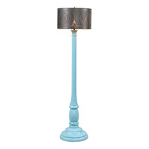 Irvins Country Tinware Brinton Floor Lamp in Misty Blue with Shade - £563.58 GBP