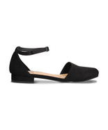 Ballerines véganes à effet daim respirant avec lanières a la cheville et... - $178.99 CAD