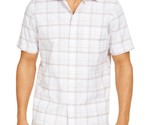 Tasso Elba Men&#39;s Seolono Stretch Dobby Plaid Shirt White Combo Size Small - £13.56 GBP