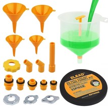 ELEAD 15 PCS No-Spill Coolant Funnel Kit Radiator Funnel burping kit funnels for - £24.25 GBP