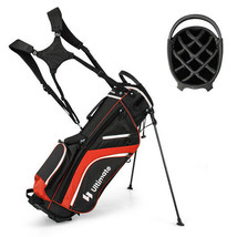 Lightweight Golf Stand Bag with 14 Way Top Dividers and 6 Pockets-Red - Color:  - £115.43 GBP