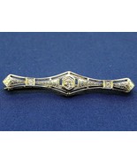 VINTAGE 1/10 ct DIAMOND PIN / BROOCH REAL SOLID 14 kw GOLD 4.2 g - £394.88 GBP