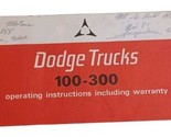 1968 Dodge Trucks Operator&#39;s Manual Models 100/300 - £6.93 GBP
