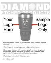 ENGRAVED Custom Personalized Name/Logo 30oz Stainless Steel Tumbler Dark... - $23.97