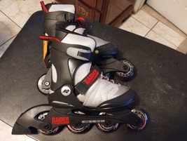 NEW K2 Skate Youth Raider Inline Durable Adjustable Skates Gray/Red  (1-5) - $57.91