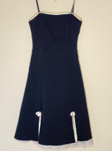 Vintage 90s Byer Too! fit flare sleeveless black white size 7 USA made - £45.81 GBP