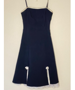 Vintage 90s Byer Too! fit flare sleeveless black white size 7 USA made - £45.20 GBP