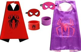 2 Pack Halloween Party Boy Spiderman Spidergirl Costume Kids Cosplay Children - £10.38 GBP