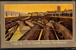 Logging In The Great Pacific Northwest- A Union Pacific POSTCARD- BK53 - £3.89 GBP