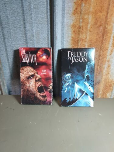 Primary image for VINTAGE The Survivor & Freddy vs. Jason HORROR TERROS VHS VIDEO LOT 
