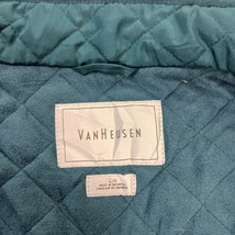 Van Heusen Vest Women’s Green Quilted Lined Full Zip Pockets Vest Size Large image 3