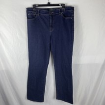 LRL Lauren Jeans Co Classic Straight Jeans Womens Size 14 Dark Blue Wash - £11.13 GBP