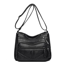 Vintage Soft Leather Luxury Purses and Handbags High Quality Women&#39;s Bag Design  - £22.18 GBP