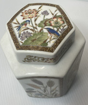 Made in Japan 5.25 inches Hexagonal Birds and Flowers Ginger Jar - $11.29