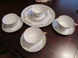 Royal Tettau Germany Tea Cup Set With Tray 9 Pcs Rare [60L] - £111.00 GBP