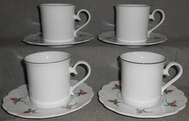 10 pc Set Dansk ROSEBUD PATTERN 6 Cups/4Saucers MADE IN JAPAN - £59.19 GBP