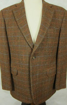 OUTSTANDING Warren Sewell Brown W/ Orange &amp; Blue W&#39;Pane Jacket Sport Coa... - £68.83 GBP